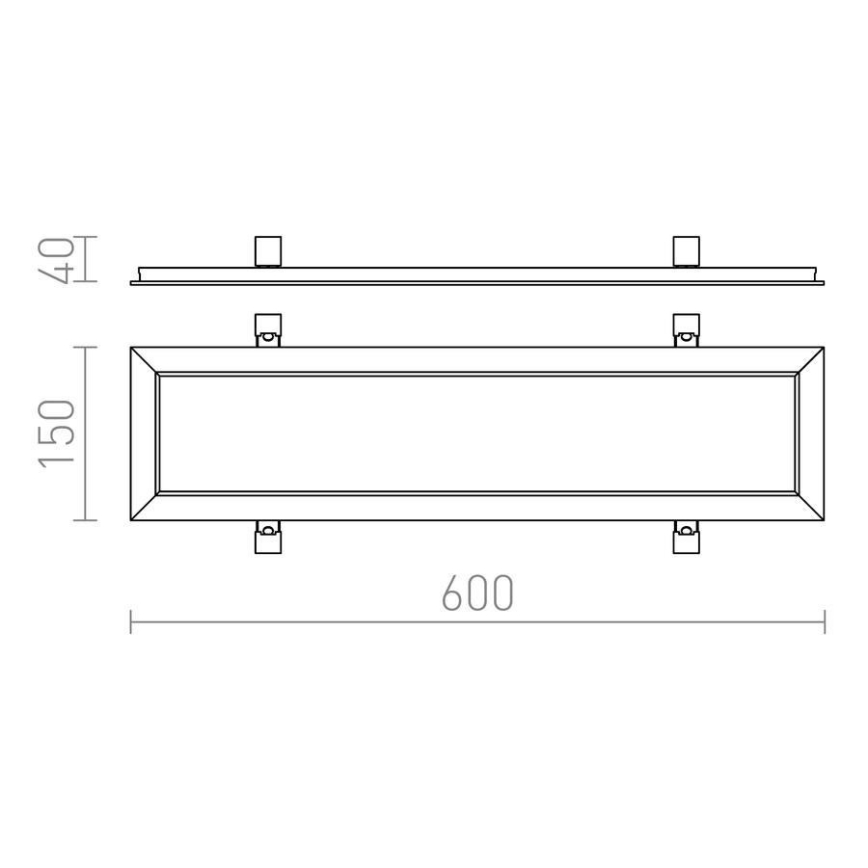 RED - Design Rendl - R12061 - LED Upotettava paneeli STRUCTURAL LED/22W/230V