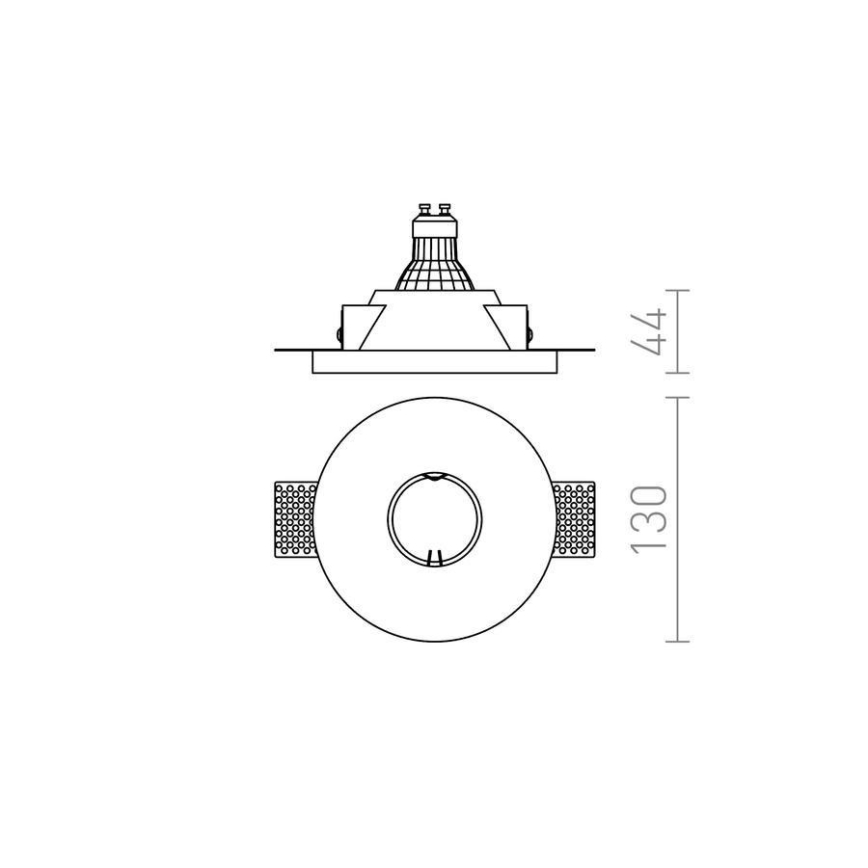 RED - Design Rendl - R12357 - Upotettu valo DAG 1xGU10/35W/230V