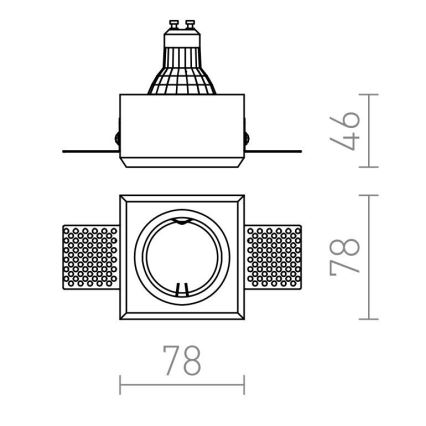 RED - Design Rendl - R12361 - Upotettu valo QUO 1xGU10/35W/230V