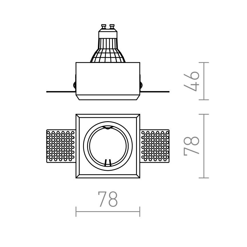 RED - Design Rendl - R12361 - Upotettu valo QUO 1xGU10/35W/230V