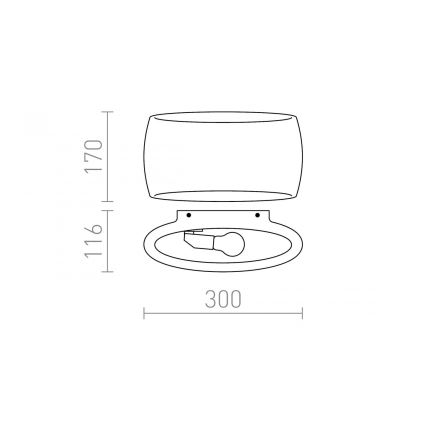 RED - Design Rendl - R12365 - Seinävalo VERITA 1xE27/33W/230V valkoinen