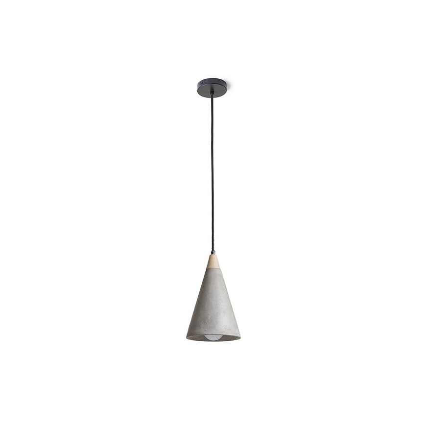 RED - Design Rendl - R12380 - Kattokruunu johdossa HEIDI 1xE27/28W/230V betoni/puu