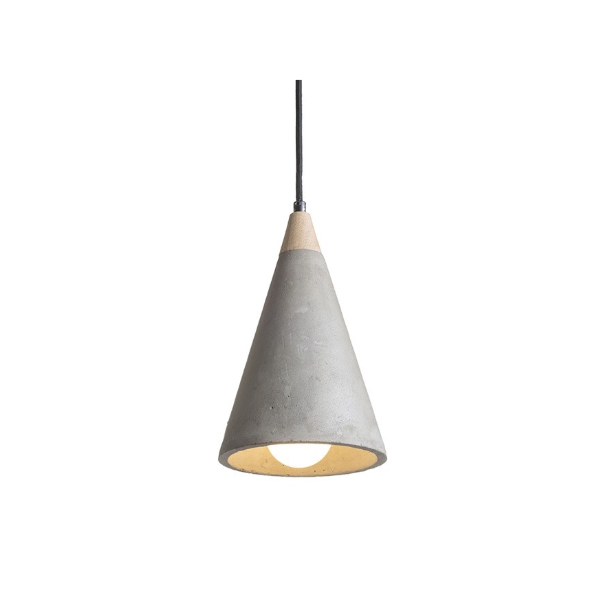 RED - Design Rendl - R12380 - Kattokruunu johdossa HEIDI 1xE27/28W/230V betoni/puu