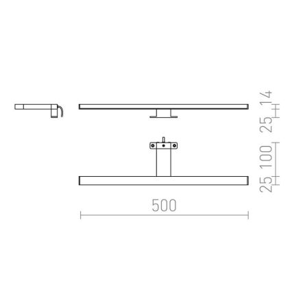 RED - Design Rendl - R12400 - LED Kylpyhuoneen peilivalo BALEA LED/7W/230V IP44