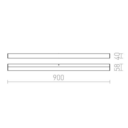 RED - Design Rendl - R12404 - LED Kylpyhuoneen seinävalo LEVIA LED/18W/230V IP44