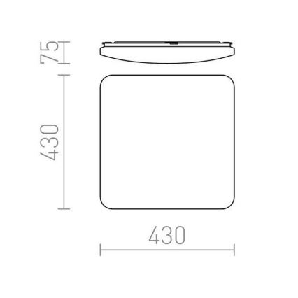 RED - Design Rendl - R12437 - LED-kattovalo SEMPRE LED/36W/230V neliö