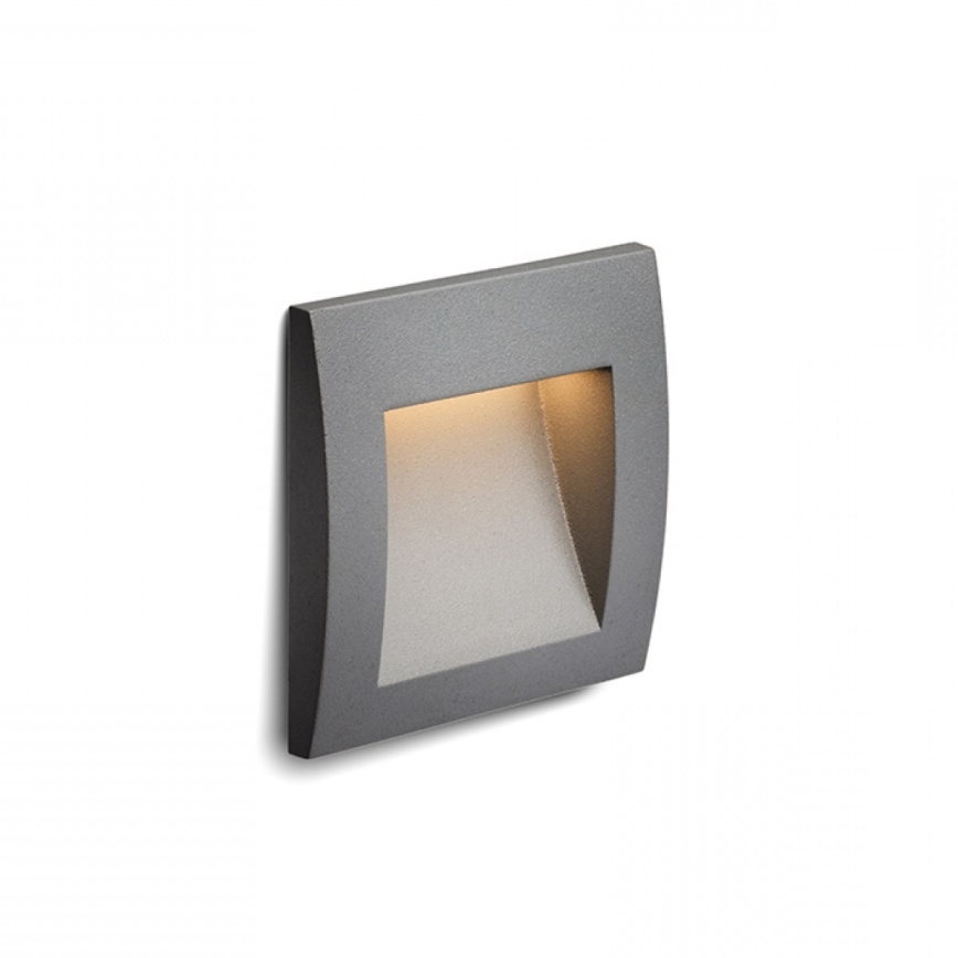 RED - Design Rendl - R12534 - LED Sisäänrakennettu ulkovalo GORDIQ LED/1,5W/230V IP65