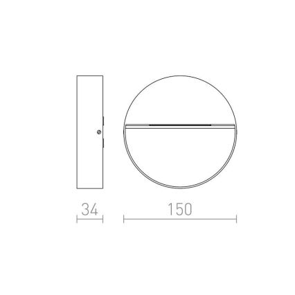 RED - Design Rendl - R12539 - LED-ulkoseinävalo AQILA LED/6W/230V IP54