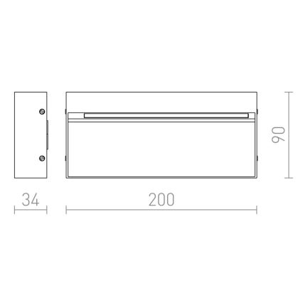 RED - Design Rendl-R12547- LED-ulkoseinävalo AQILA LED/6W/230V IP54