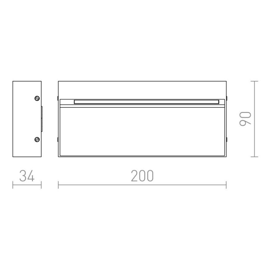RED - Design Rendl-R12547- LED-ulkoseinävalo AQILA LED/6W/230V IP54