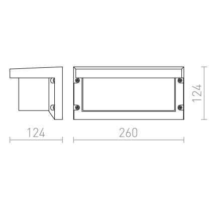 RED - Design Rendl- R12561 - Ulkoseinävalo HIDE 1xE27/18W/230V IP54