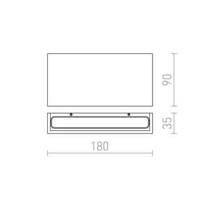 RED-Design Rendl-R12573-LED-ulkoseinävalo TORINO 2xLED/5W/230V IP54