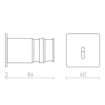 RED - Design Rendl - R12612 - LED Sisäänrakennettu suuntavalo IRIA LED/1W/230V