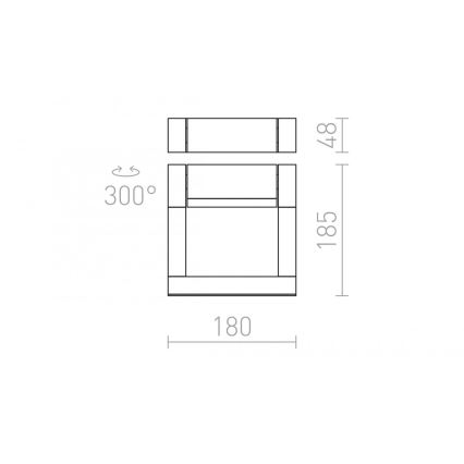 RED - Design Rendl - R12623 - LED Ulkoseinävalo AQUE LED/8W/230V IP54