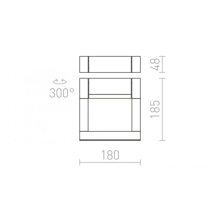 RED - Design Rendl - R12623 - LED Ulkoseinävalo AQUE LED/8W/230V IP54