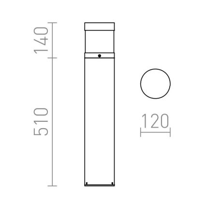 RED - Design Rendl - R12626 - LED-ulkolamppu ABAX LED/15W/230V IP54 antrasiitti