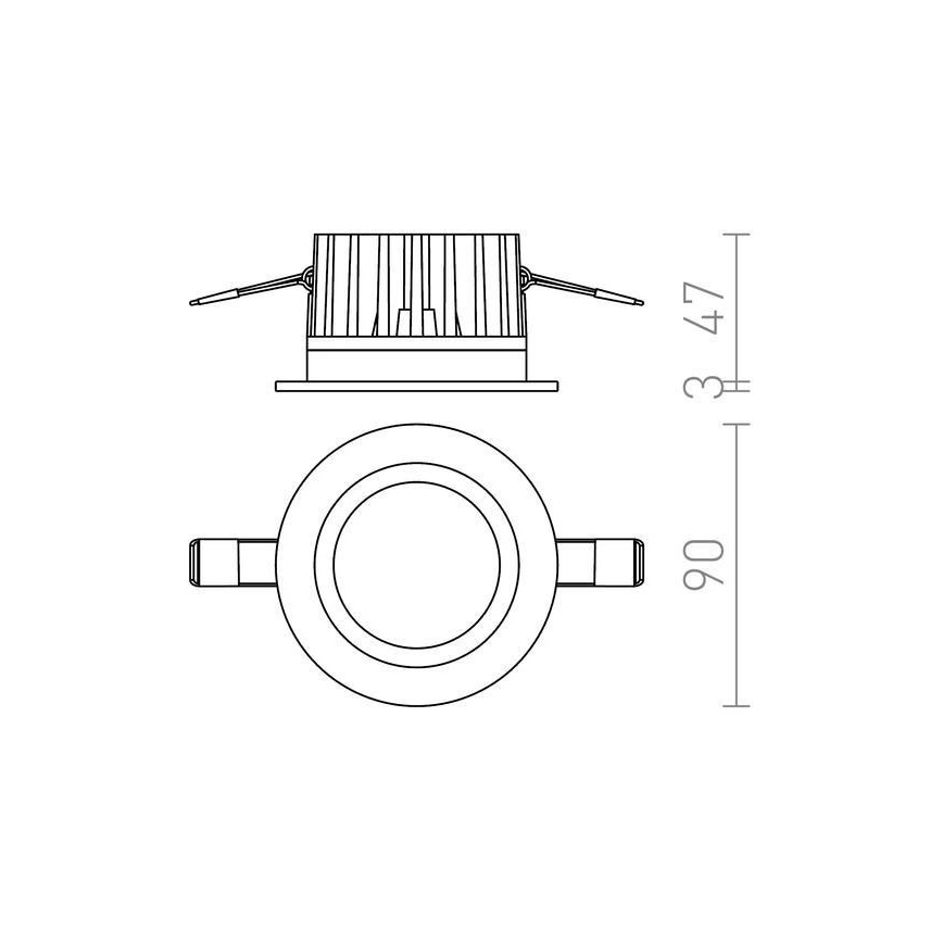 RED - Design Rendl - R12716 - LED Kylpyhuoneen upotettu valo TOLEDO 8W/230V IP44