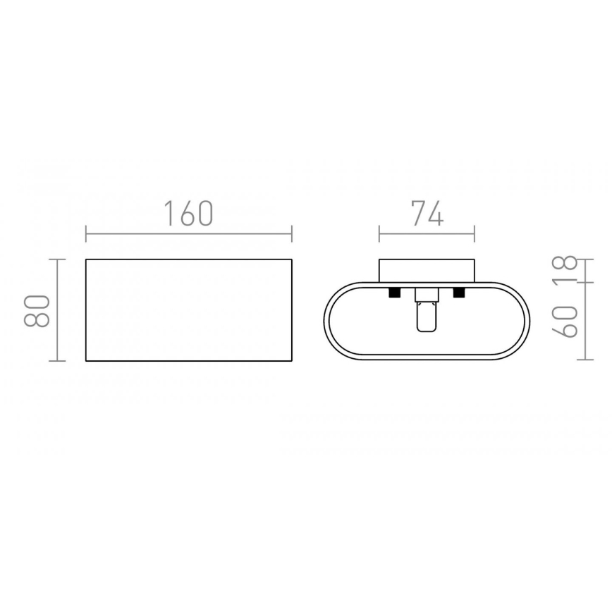 RED - Design Rendl - R12743 - Seinävalo MARIO 1xG9/33W/230V
