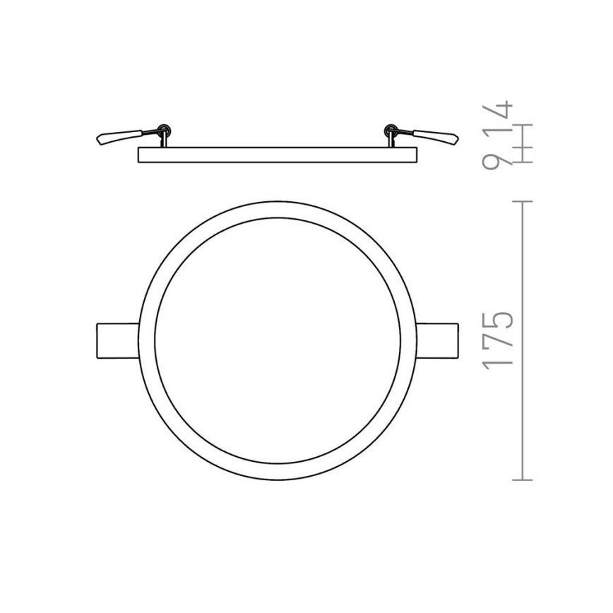 RED - Design Rendl - R12765 - LED-upotettu valo HUE LED/18W/230V