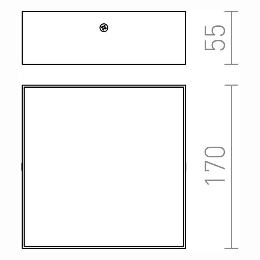 RED - Design Rendl - R12849 - LED-kattovalo LARISA LED/15W/230V musta