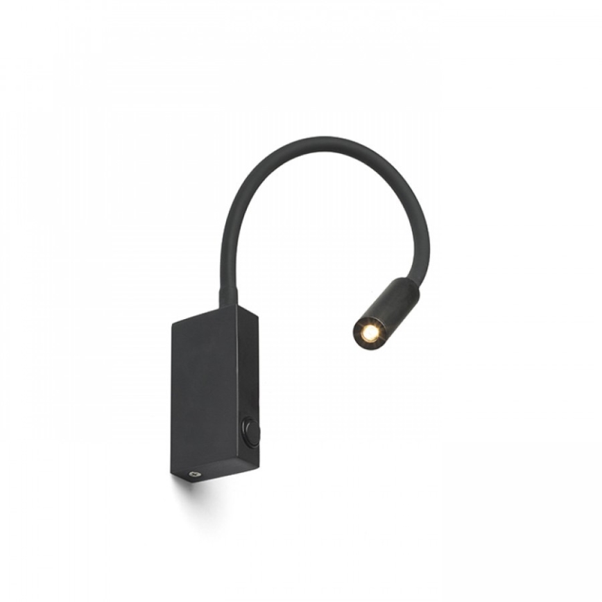 RED - Design Rendl - R12945 - LED-seinälamppu EKE LED/3W/230V musta
