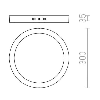 RED - Design Rendl - R12973 - LED-kattovalo SOCORRO LED/24W/230V