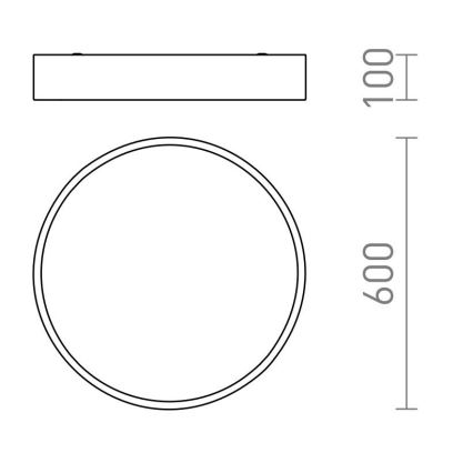 RED - Design Rendl - R13333 - LED-kattovalo MEZZO LED/60W/230V musta