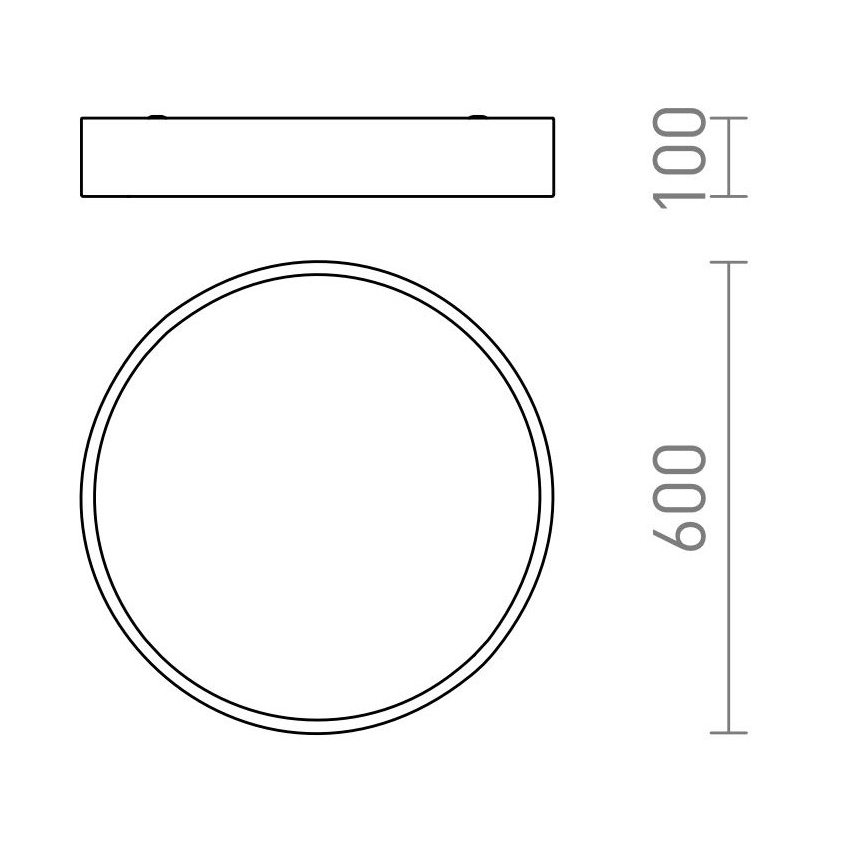 RED - Design Rendl - R13333 - LED-kattovalo MEZZO LED/60W/230V musta