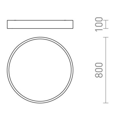 RED - Design Rendl - R13334 - LED-kattovalo MEZZO LED/100W/230V valkoinen