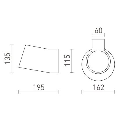 RED - Design Rendl - R13520 - Seinävalo BENITA 1xE14/25W/230V