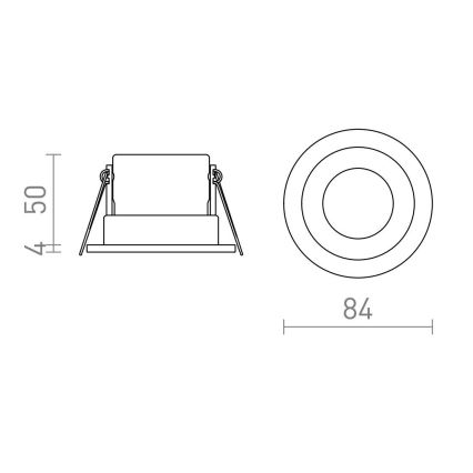 RED -Design Rendl-R13602- LED Kylpyhuoneen upotettava valo BELLA 11W/230V IP65