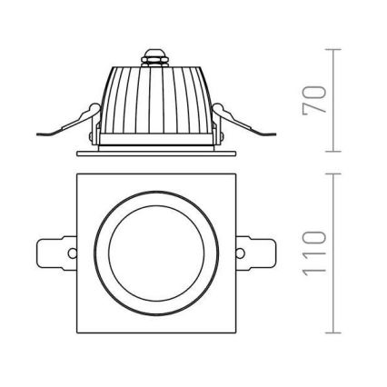 RED - R10566 - LED Kylpyhuoneen upotettu valo AMIGA LED/8W/230V IP65 valkoinen