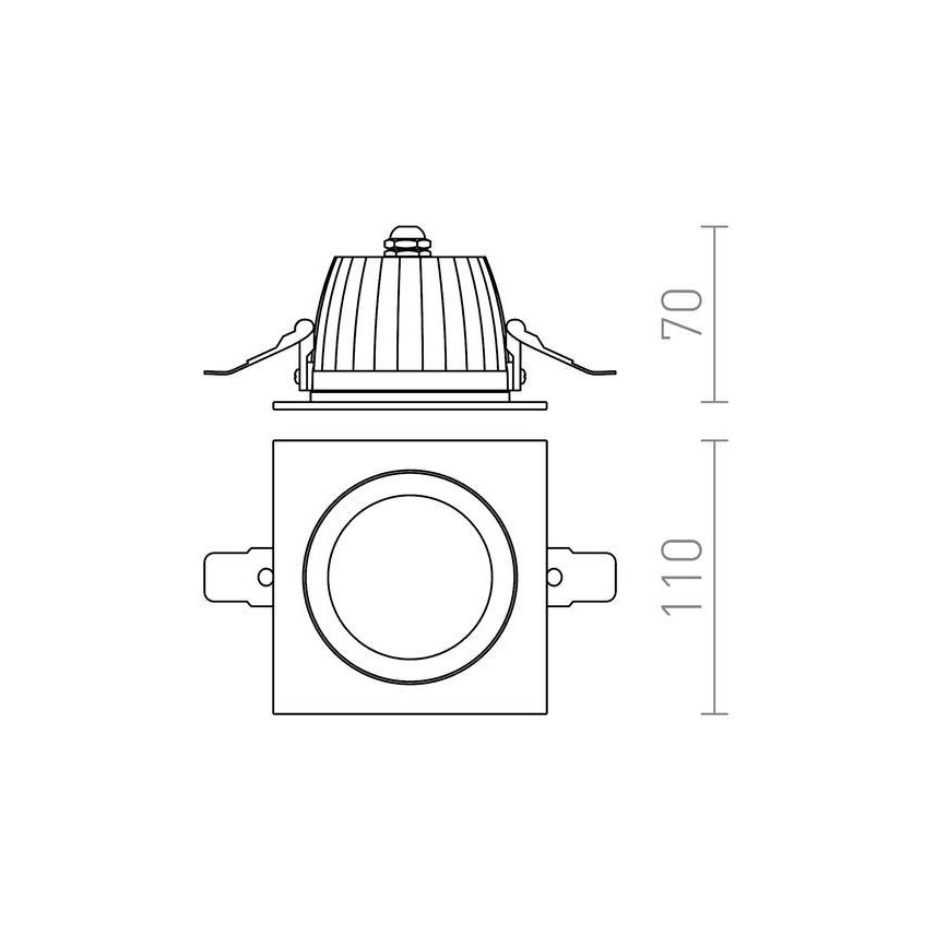 RED - R10566 - LED Kylpyhuoneen upotettu valo AMIGA LED/8W/230V IP65 valkoinen