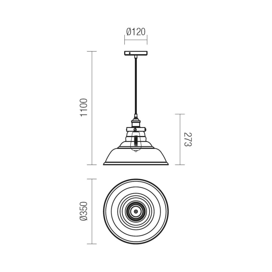 Redo 01-1003 - Kattokruunu narulla SAVILLE 1xE27/42W/230V