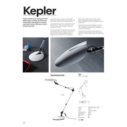 Redo 01-1036 - LED-pöytävalaisin KEPLER VEIOZA LED/6.5W/230V
