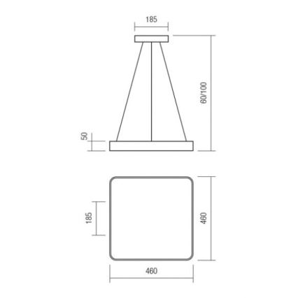 Redo 01-1124 - LED-riippuvalaisin SCREEN LED/48W/230V 3000K