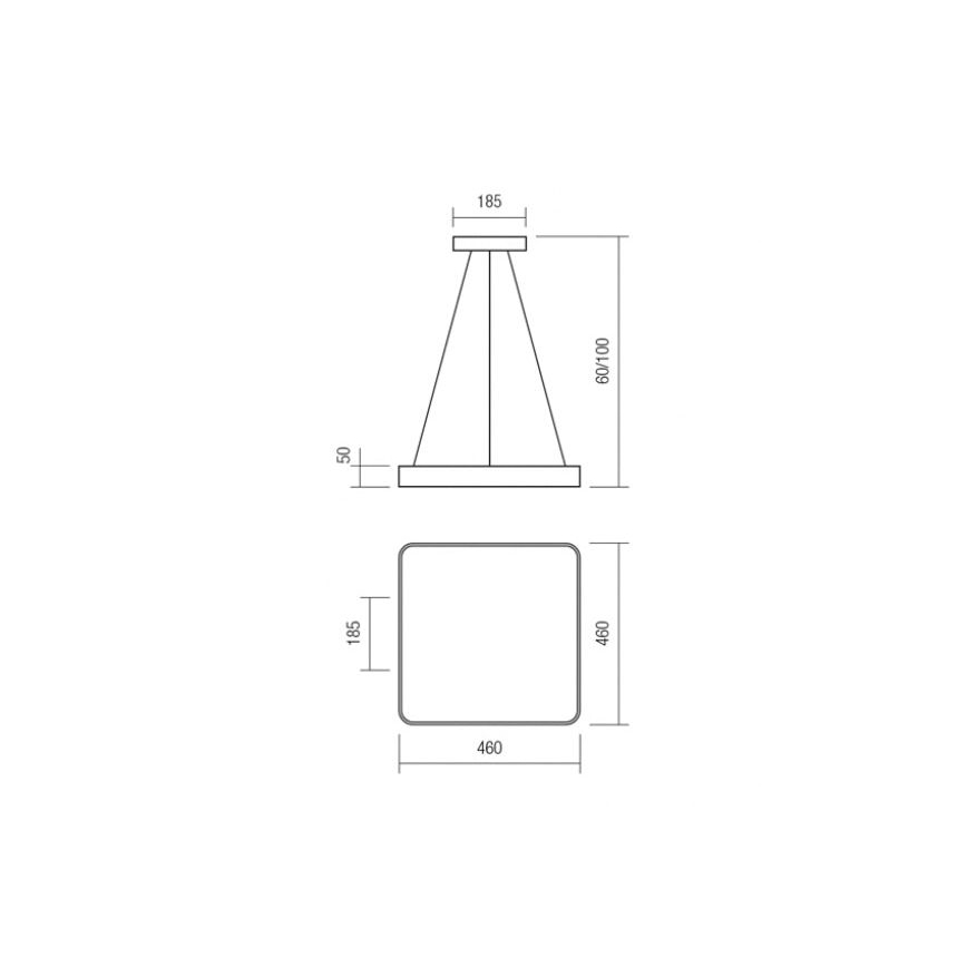Redo 01-1124 - LED-riippuvalaisin SCREEN LED/48W/230V 3000K