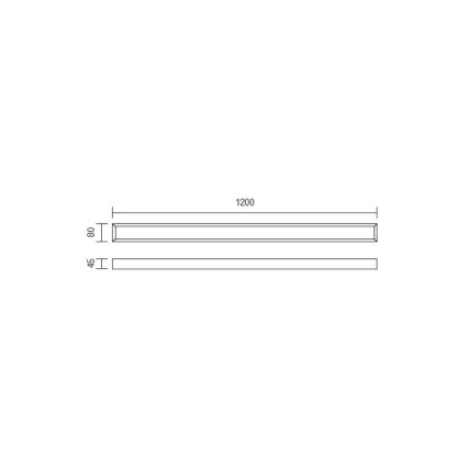 Redo 01-1132 - Kylpyhuoneen LED-peilivalo HORIZON LED/30W/230V 120 cm IP44