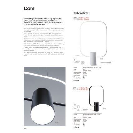 Redo 01-1227 - Himmennettävä LED-pöytälamppu DOM LED/21W/230V musta