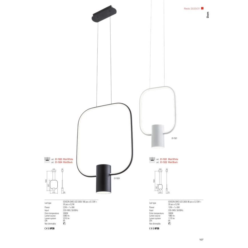 Redo 01-1227 - Himmennettävä LED-pöytälamppu DOM LED/21W/230V musta