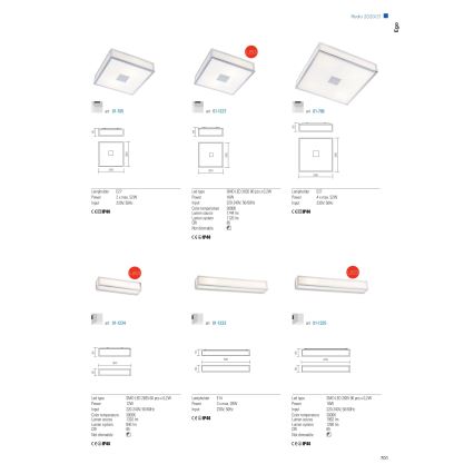 Redo 01-1233 - Kylpyhuoneen seinävalaisin EGO 3xE14/28W/230V IP44