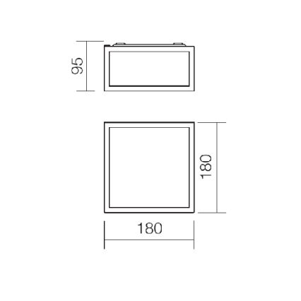 Redo 01-1236 - EGO LED/12W/230V IP44 kylpyhuoneen kattovalaisin, kiiltävä kromi