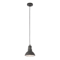 Redo 01-1279 - PEEP-riippuvalaisin vaijerilla 1xE27/42W/230V Ø 16,5 cm musta