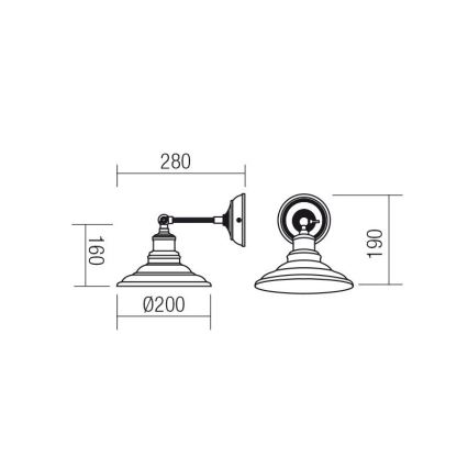 Redo 01-1290 - Seinävalaisin SPINNER 1xE27/42W/230V
