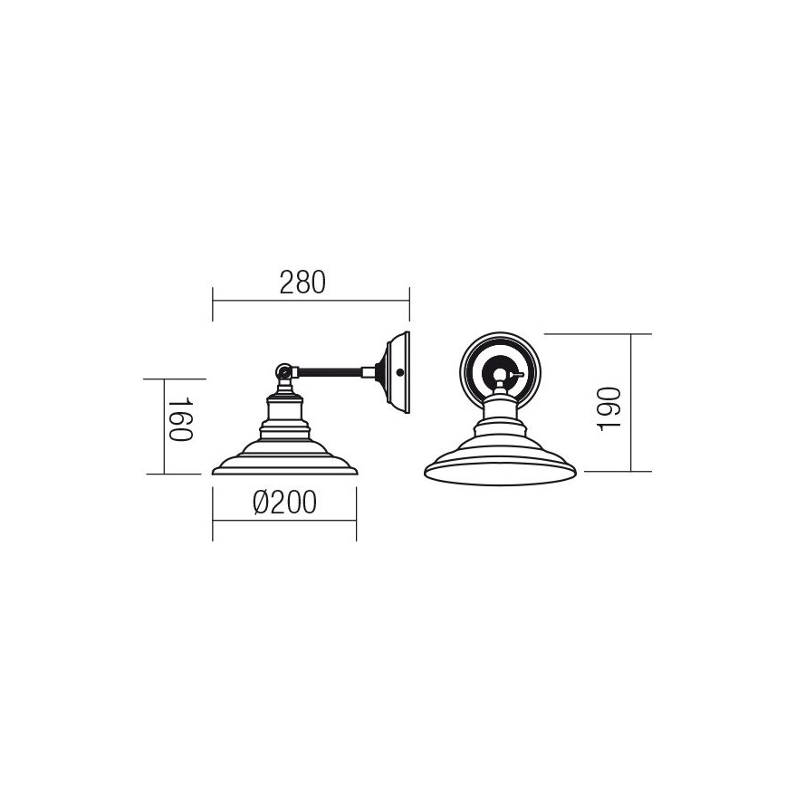 Redo 01-1290 - Seinävalaisin SPINNER 1xE27/42W/230V