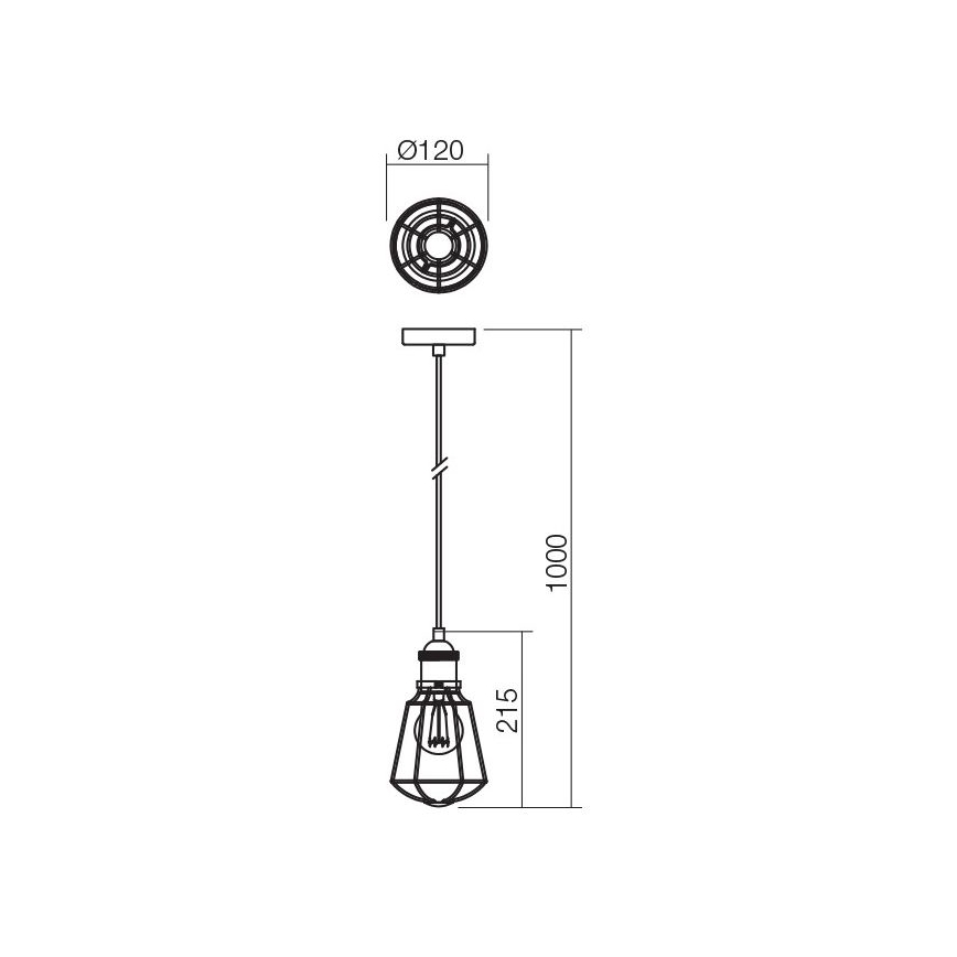 Redo 01-1301 - Kattokruunu narulla THARU 1xE27/42W/230V