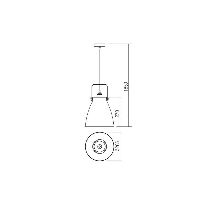 Redo 01-1311 - Kattokruunu johdossa ARNE 1xE27/42W/230V valkoinen