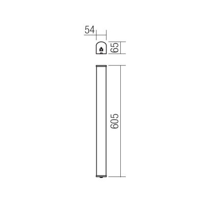 Redo 01-1392 - LED-seinävalaisin kylpyhuoneeseen MARKER LED/10W/230V IP44