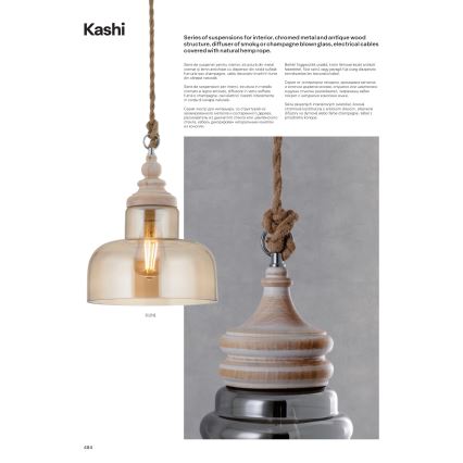 Redo 01-1399 - Kattokruunu narulla KASHI 1xE27/42W/230V