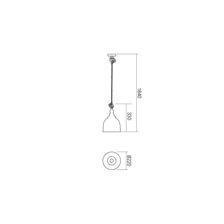 Redo 01-1399 - Kattokruunu narulla KASHI 1xE27/42W/230V